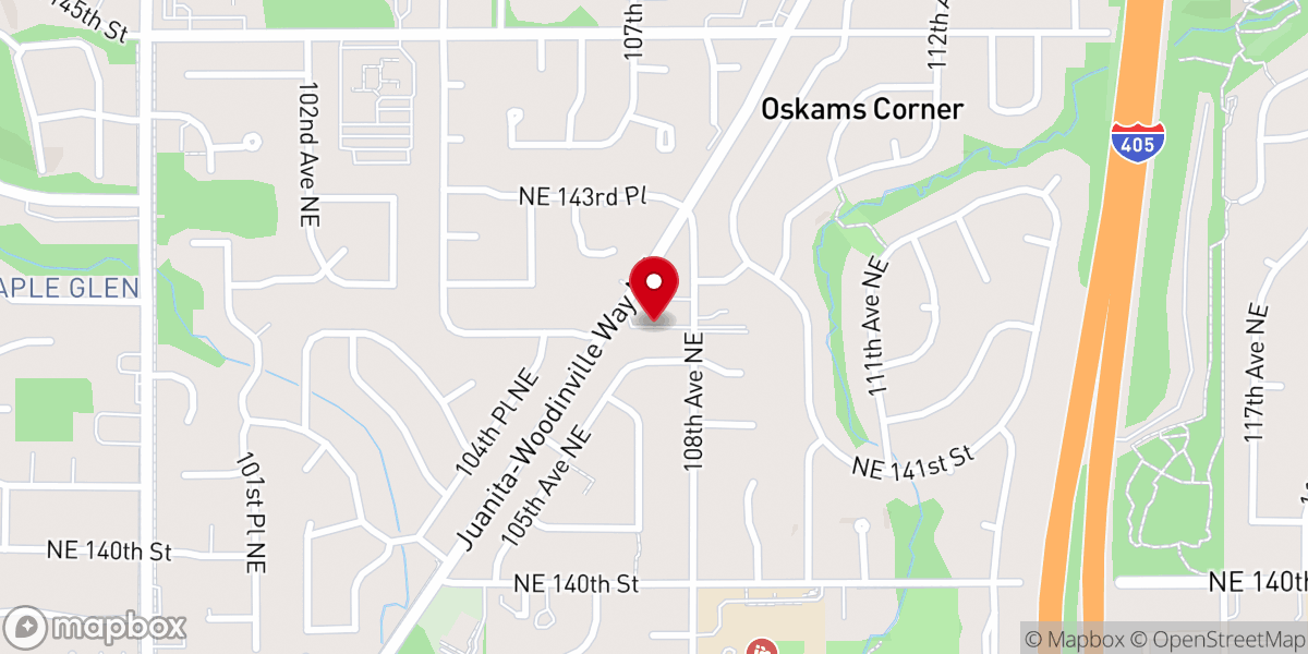 Map showing location of P+R Kirkland Central Church
