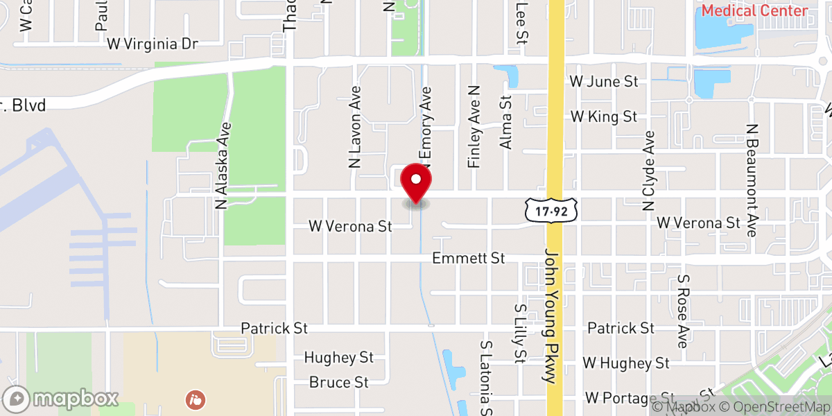 Map showing location of Iglesia de Dios Manantial de Vida