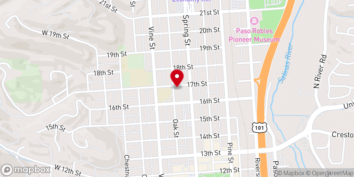 Map showing location of First Church of God