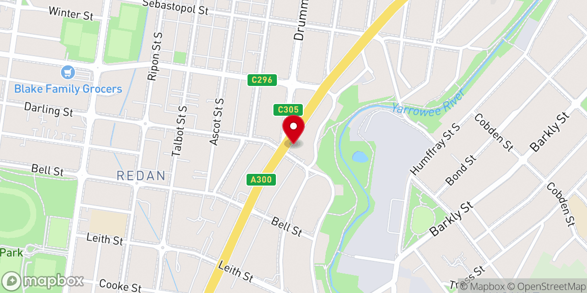 Map showing location of Skipton Street Uniting Church