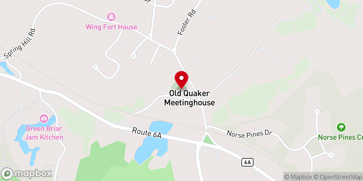 Map showing location of Sandwich Monthly Meeting