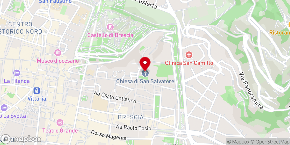 Map showing location of Basilica di San Salvatore