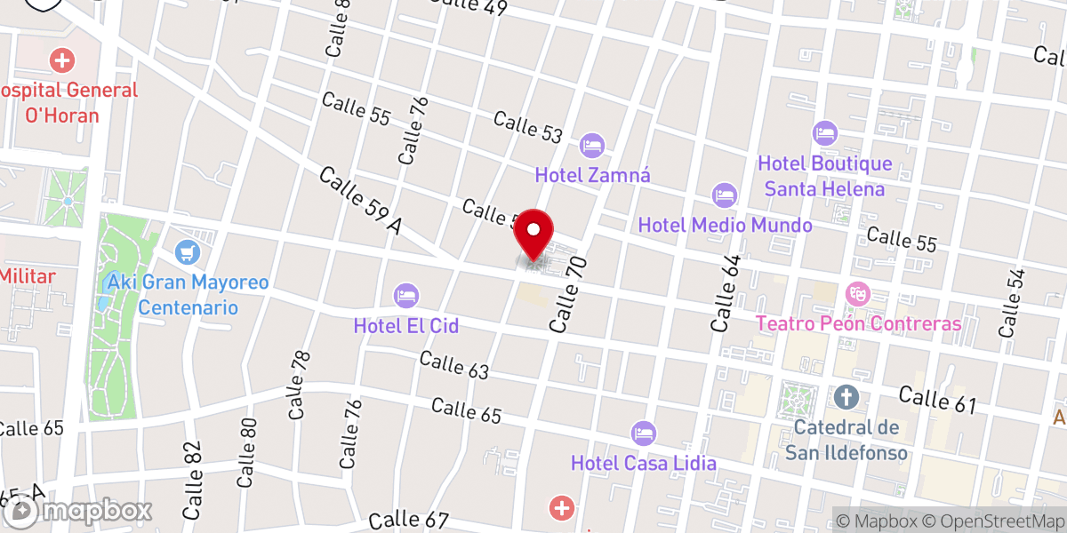 Map showing location of Parque de Santiago