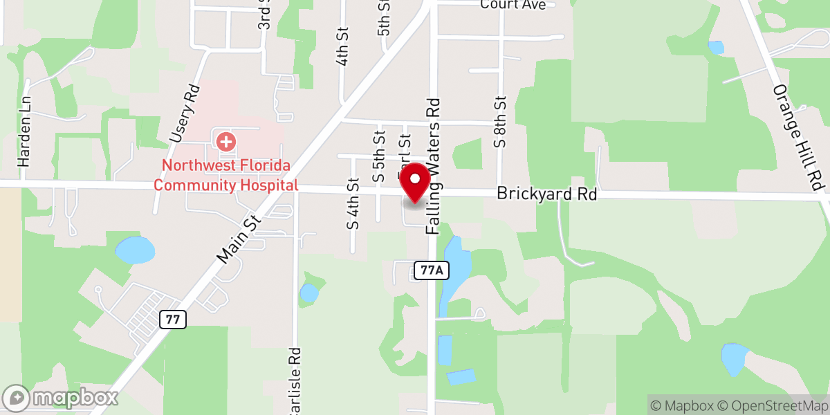 Map showing location of Chipley Church of Christ