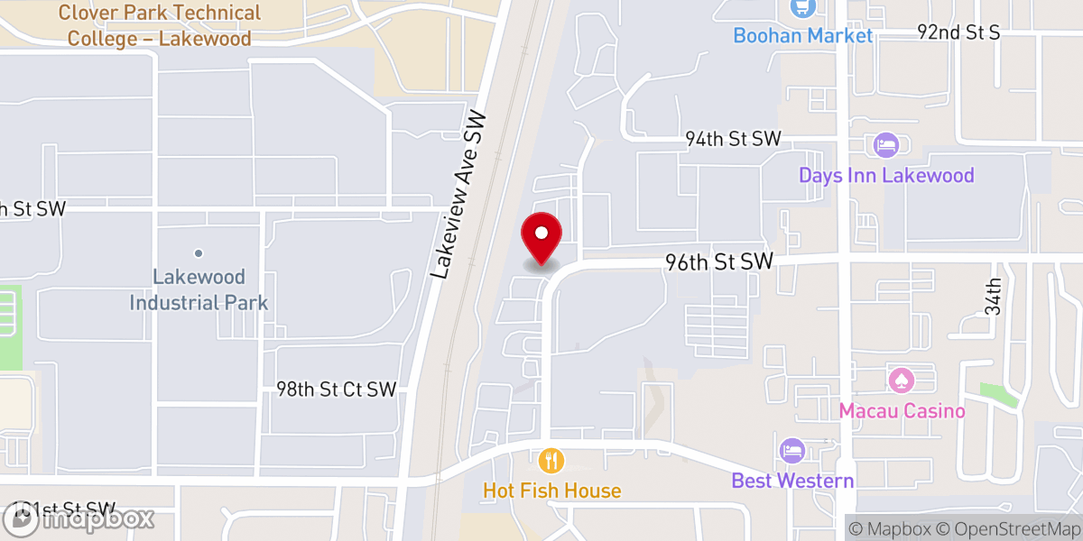 Map showing location of Lakewood Living Water VOC Church
