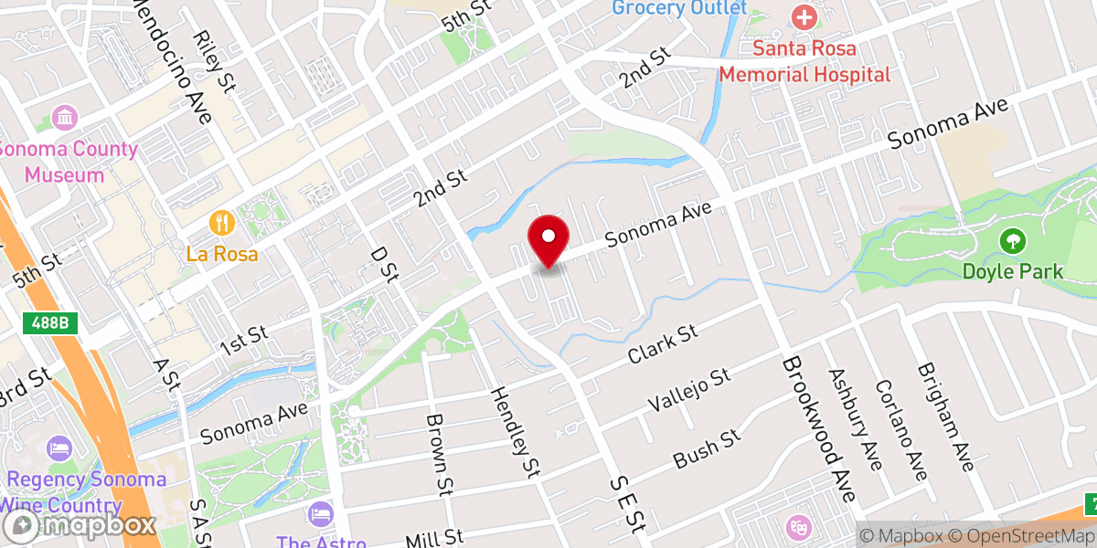 Map showing location of Santa Rosa Seventh-day Adventist Church