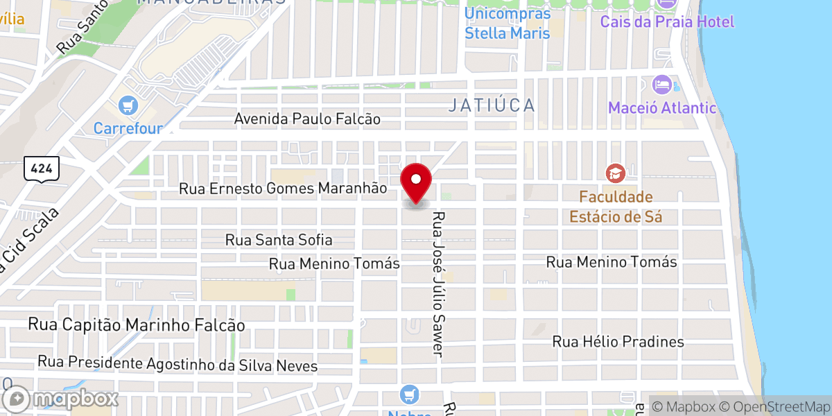 Map showing location of Igreja Sara Jatiuca