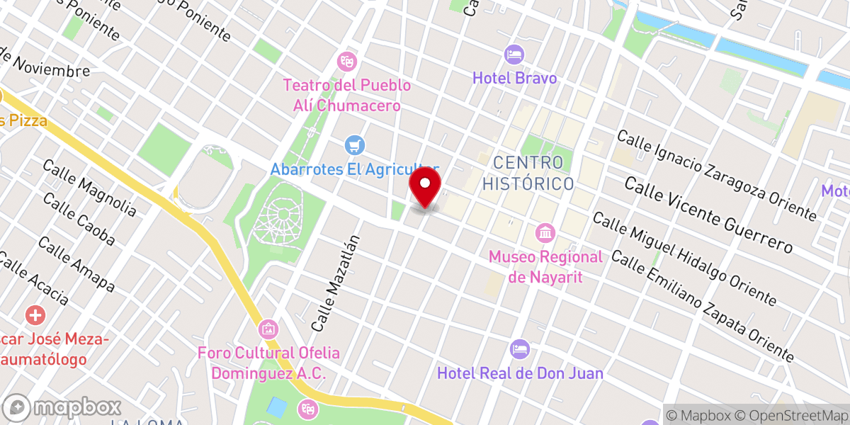 Map showing location of Iglesia Universal del Reino de Dios