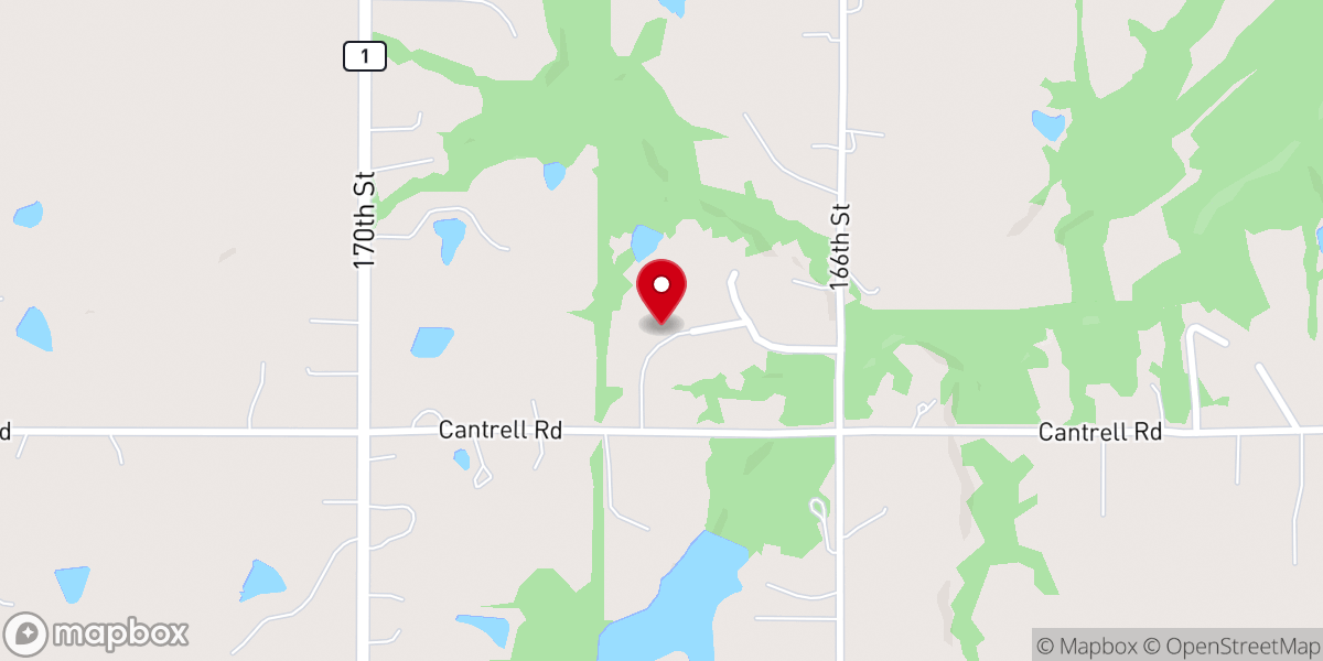Map showing location of Walnut Grove Bible Church