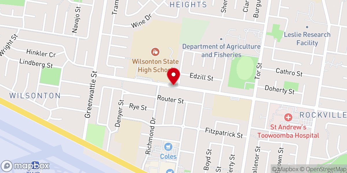 Map showing location of Sacred Heart Catholic Church