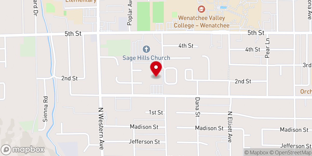 Map showing location of Island Church of Christ