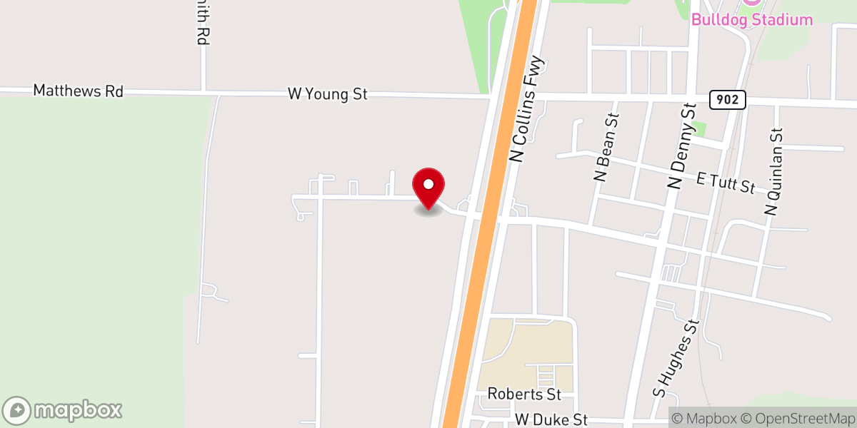 Map showing location of Howe Community Center