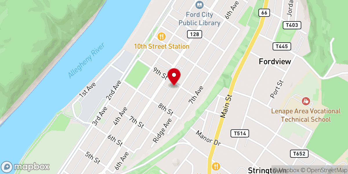 Map showing location of St Mary’s Ukrainian Catholic