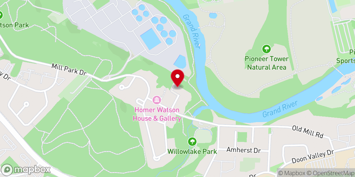 Map showing location of Presbytery of Waterloo-Wellington