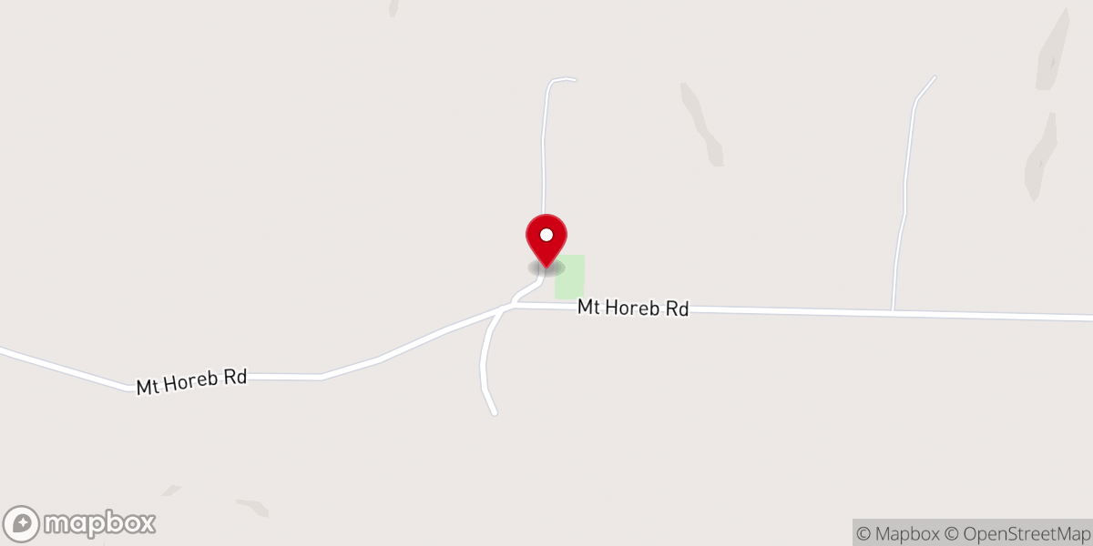 Map showing location of Mount Horeb Church