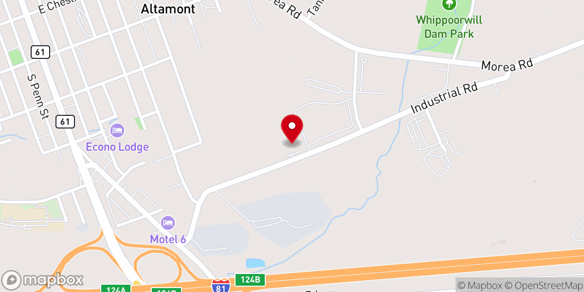 Map showing location of Frackville Foursquare Church