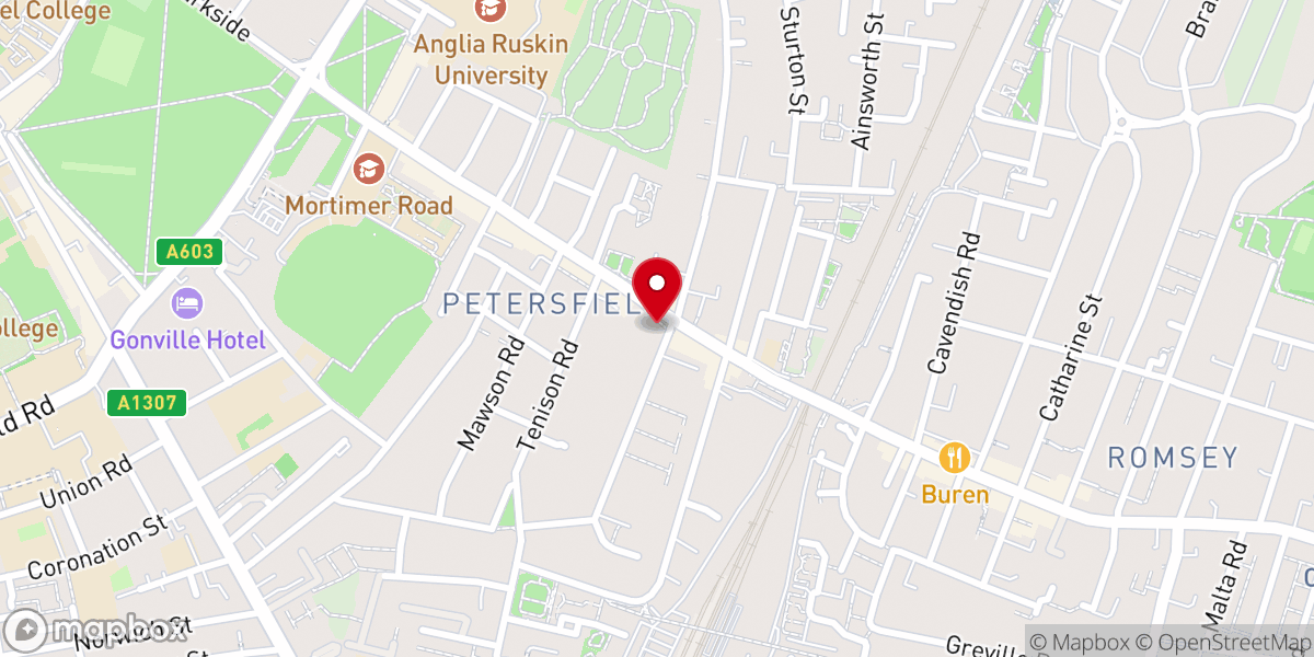 Map showing location of St. Barnabas Church