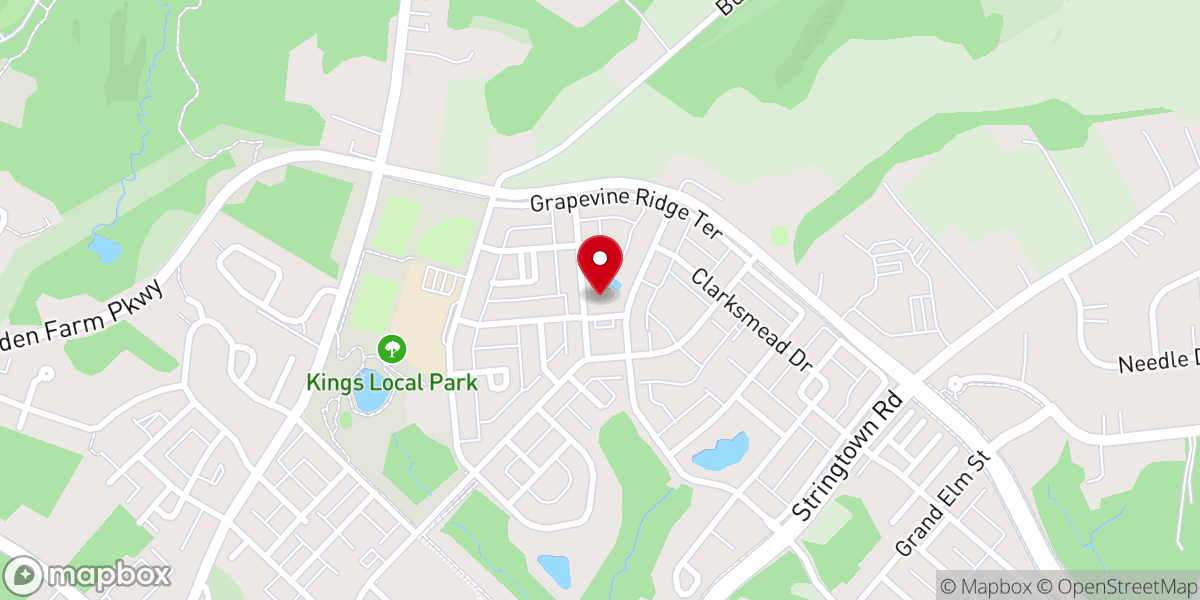 Map showing location of Clarksburg Home Owners Association