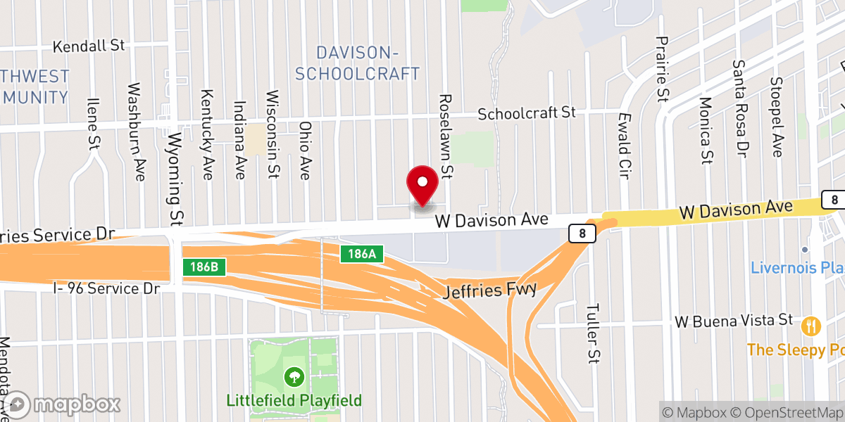 Map showing location of Triumphant Life Church of God in Christ