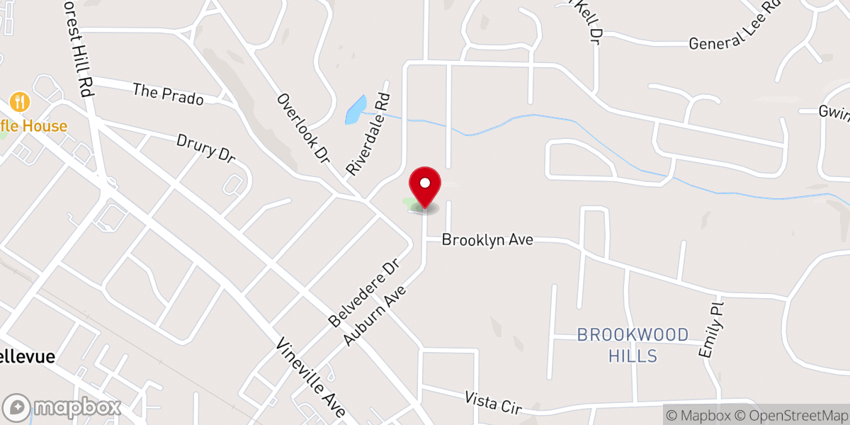 Map showing location of Stinsonville AME Church