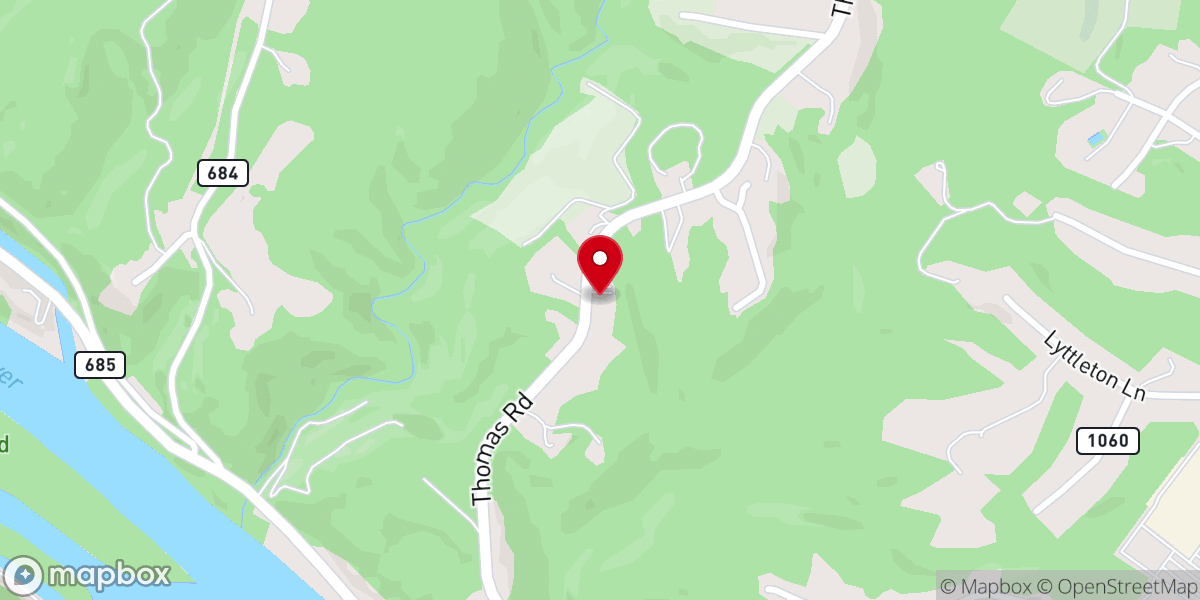 Map showing location of Eternal Baptist Church
