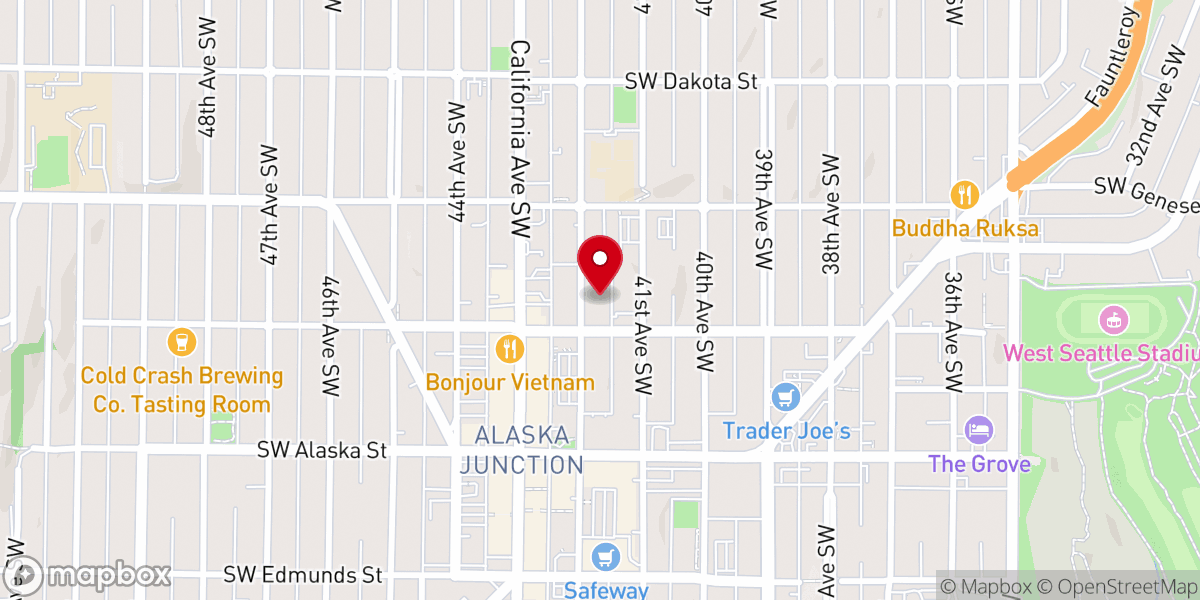 Map showing location of Hope Lutheran Church