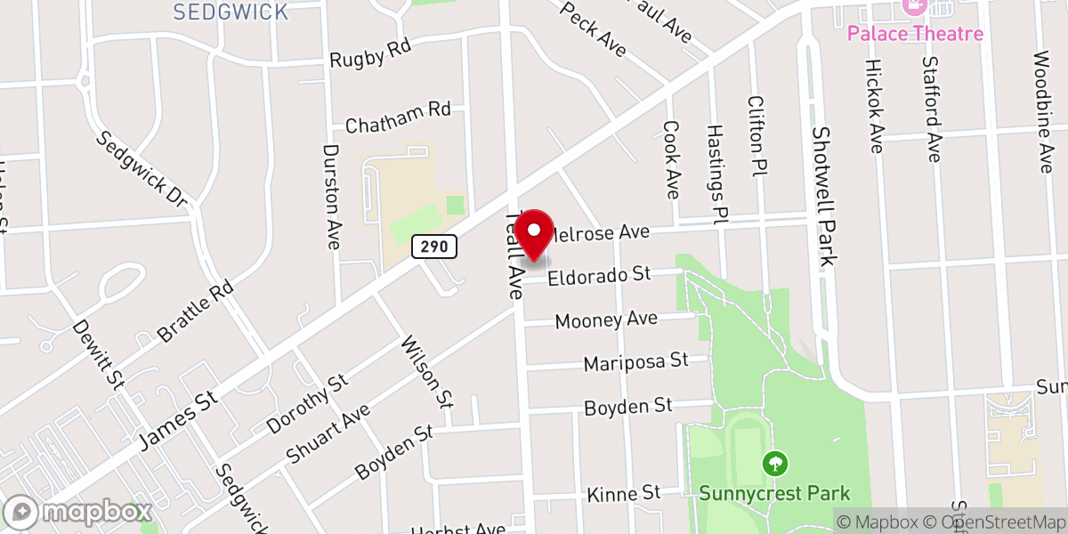 Map showing location of Syracuse Regional Church of Christ