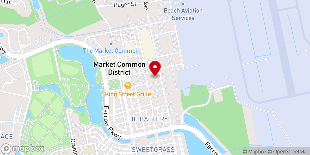 Map showing location of Beach Occasions