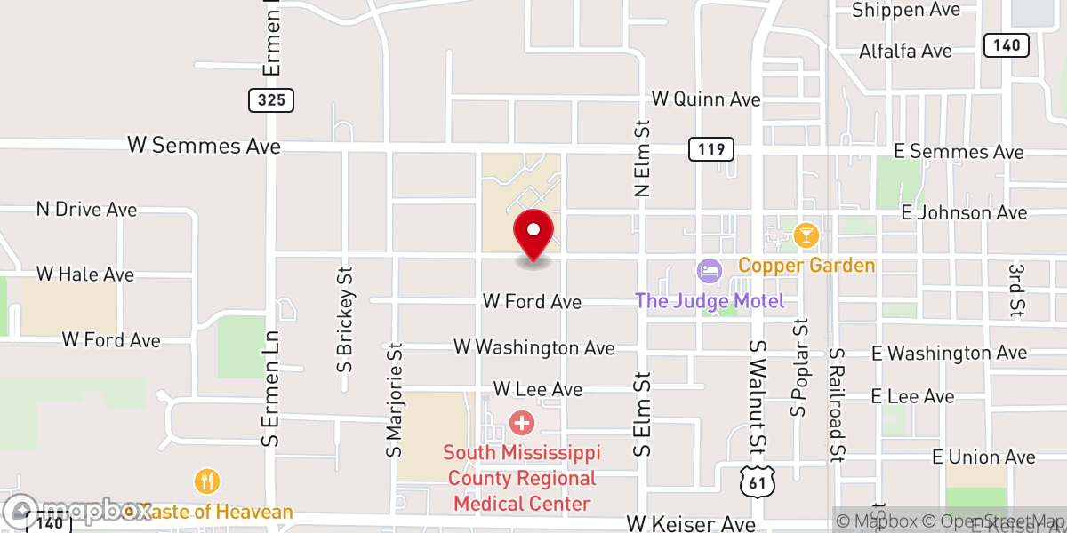 Map showing location of Calvary Baptist Church Parsonage