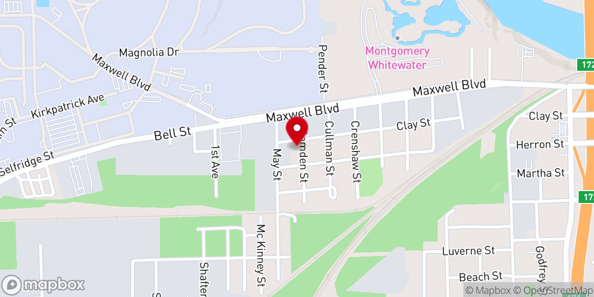 Map showing location of Faith Rescue Mission