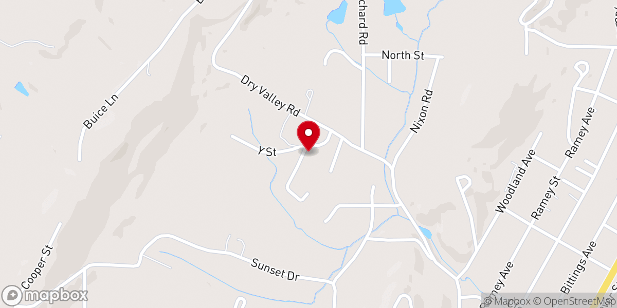 Map showing location of Second Baptist Church