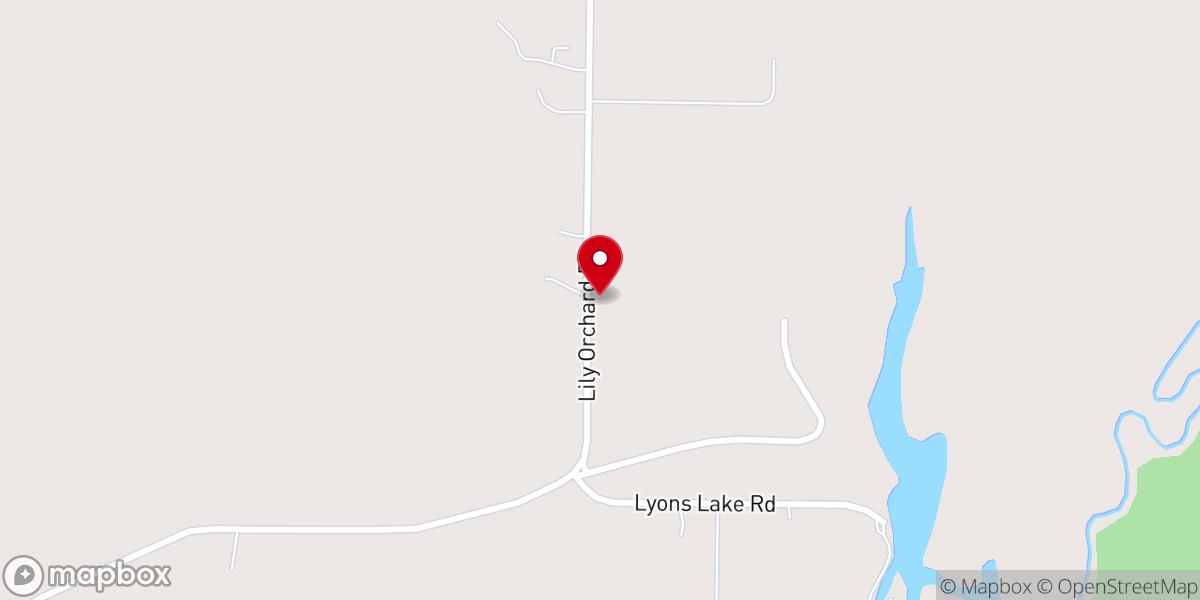 Map showing location of Lily Orchard Church