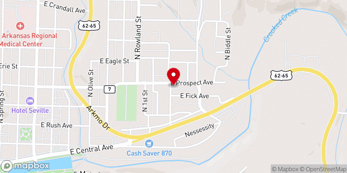 Map showing location of Bible Missionary Church
