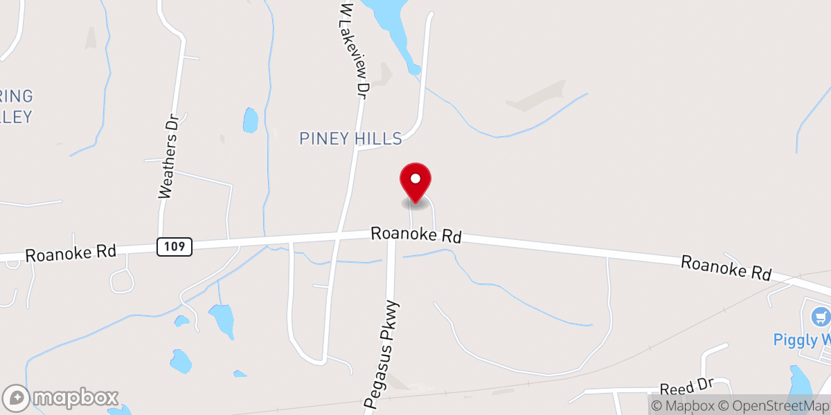 Map showing location of Cedarcrest Church A First Baptist Location