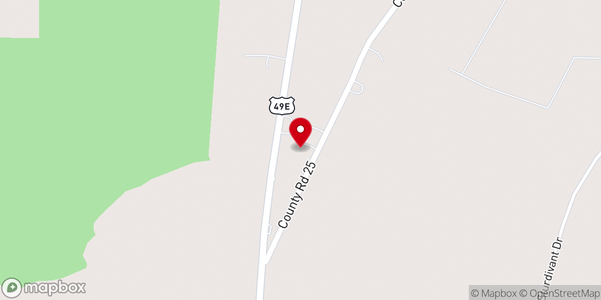Map showing location of First Baptist Church