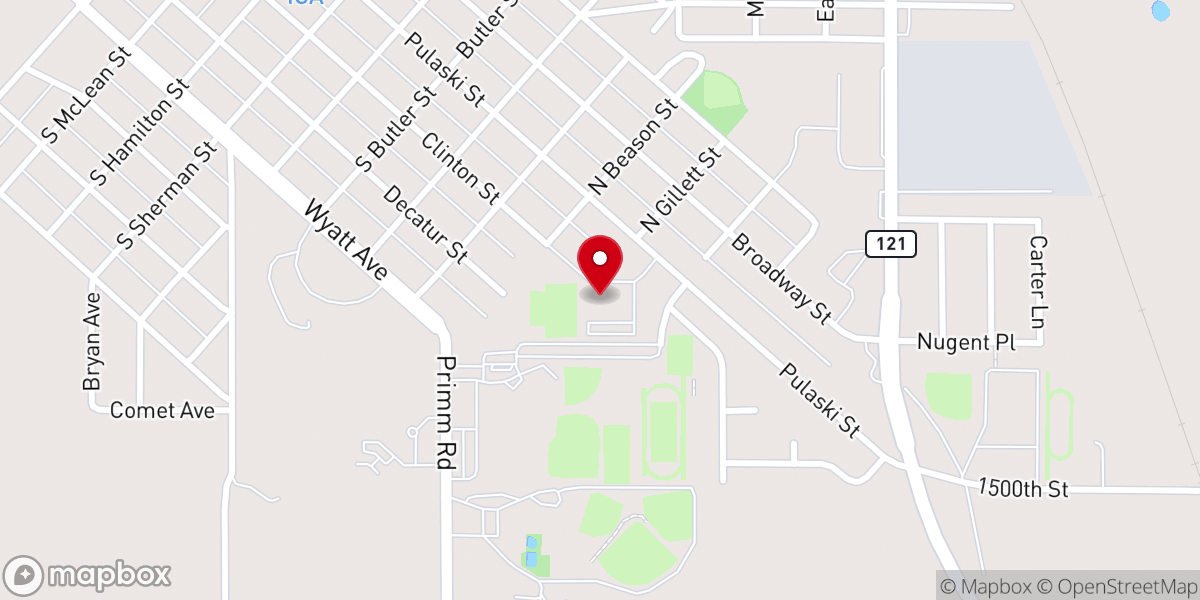 Map showing location of Immanuel Lutheran Church