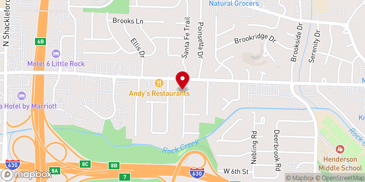 Map showing location of Little Rock Chinese Christian Church Cco