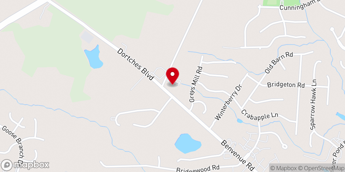 Map showing location of Benvenue Baptist Church