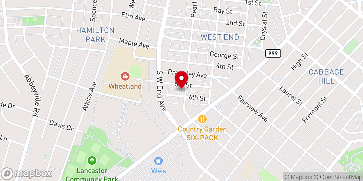 Map showing location of Redeemer Lutheran Church