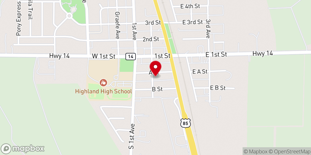 Map showing location of Living Hope Community Church