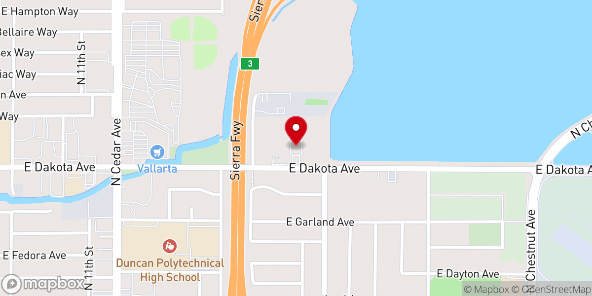 Map showing location of Calvary Missionary Baptist Church