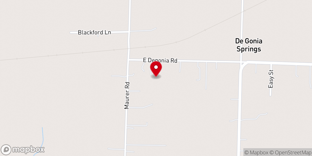 Map showing location of Bethany G.B. Church
