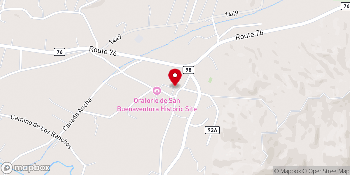 Map showing location of Chimayo Museum