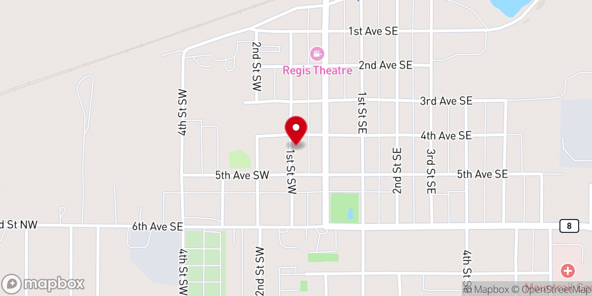 Map showing location of American Lutheran Church