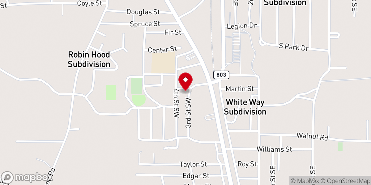 Map showing location of Coleman Center