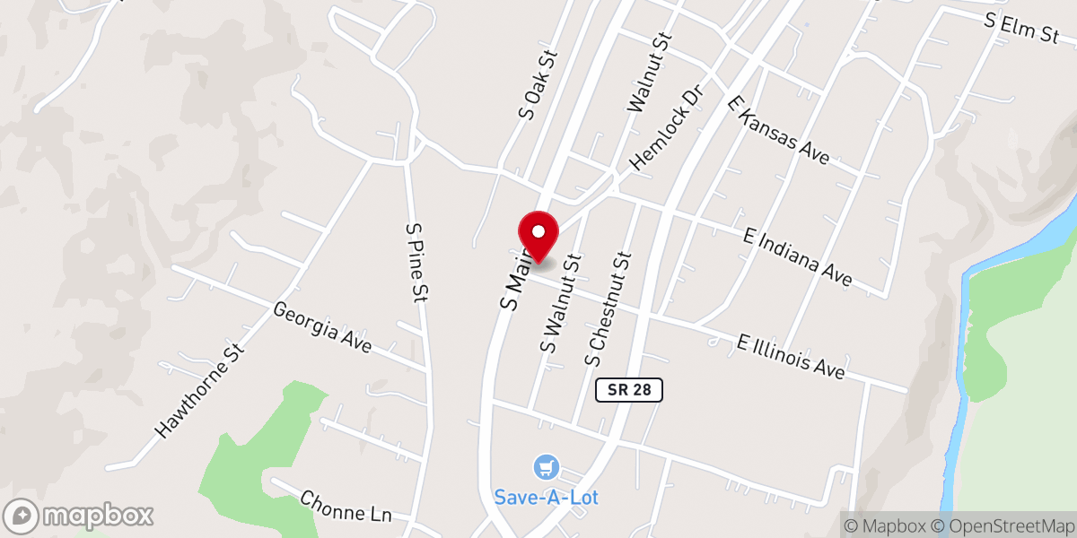Map showing location of Whitwell Seventh-Day Adventist Church