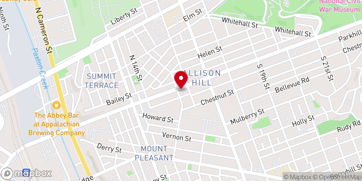 Map showing location of Stone Church