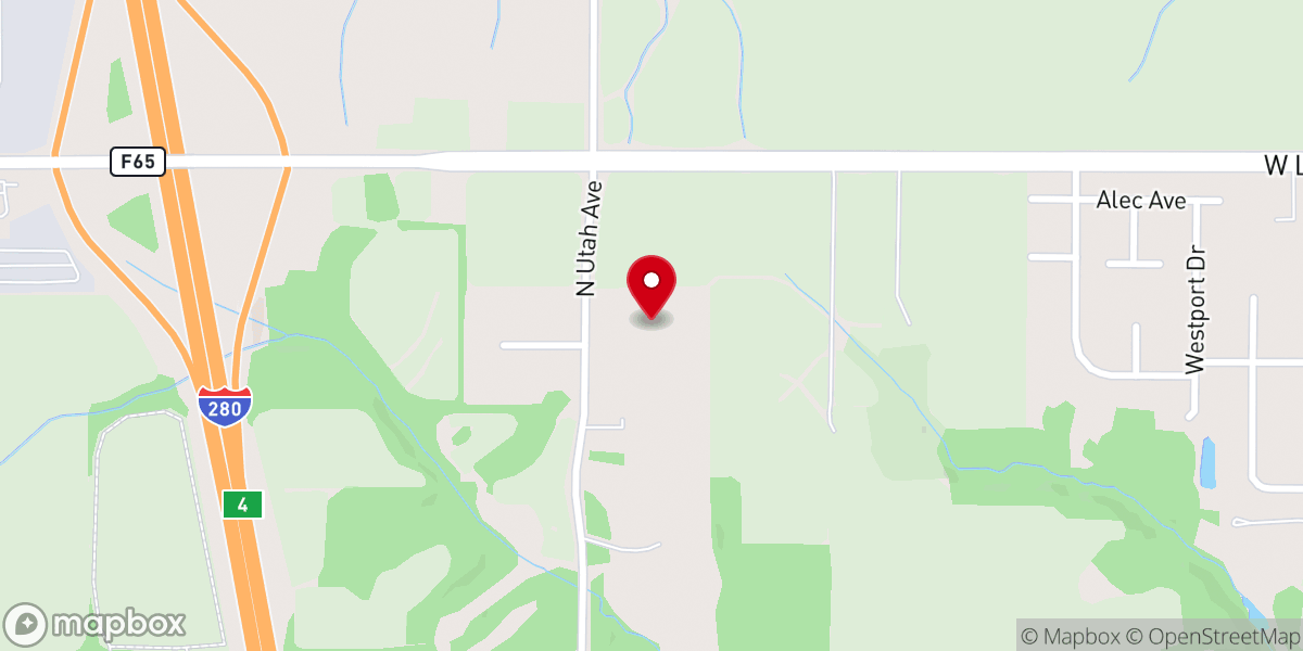 Map showing location of First Freewill Baptist Church