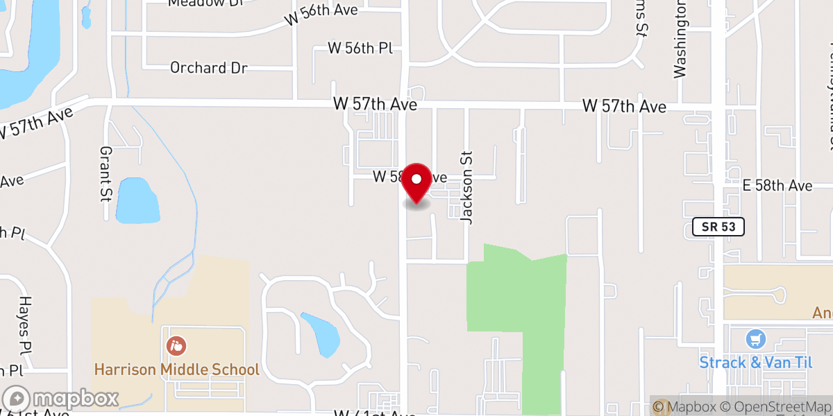 Map showing location of Faith Walkers Fellowship Merrillville Indiana