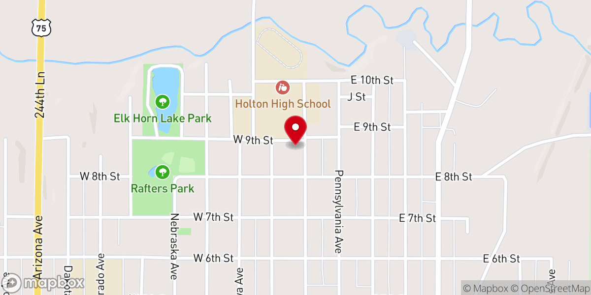Map showing location of Bethany Baptist Church